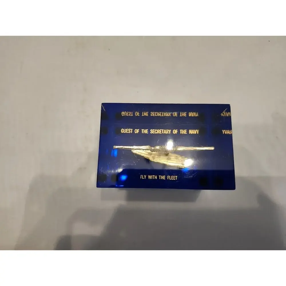 Paperweight GUEST OF THE SECRETARY OF THE NAVY ORIENTATION CRUISE Acrylic U.S.N.